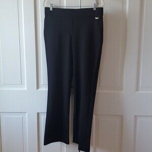 ANNE KLEIN BLACK BOOTCUT PANTS STRETCH PONTE KNIT SIZE LARGE